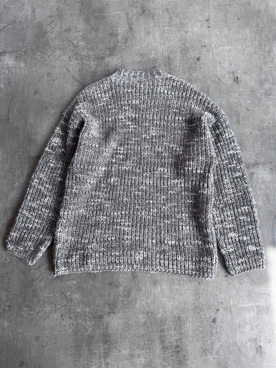 Versace Grey Mixed Tone Knit Sweater