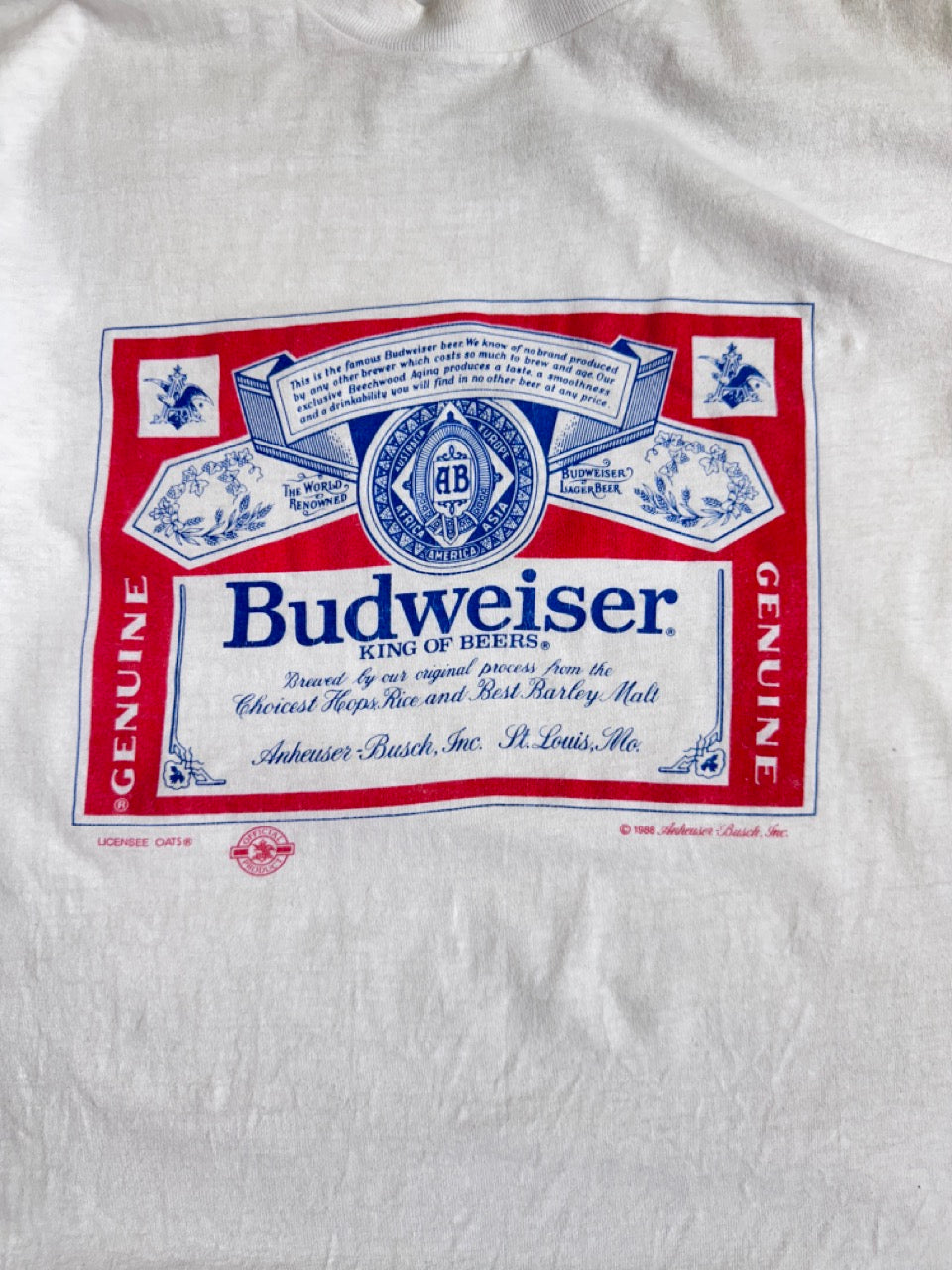 1988 Budweiser Single Stitch Graphic Tee