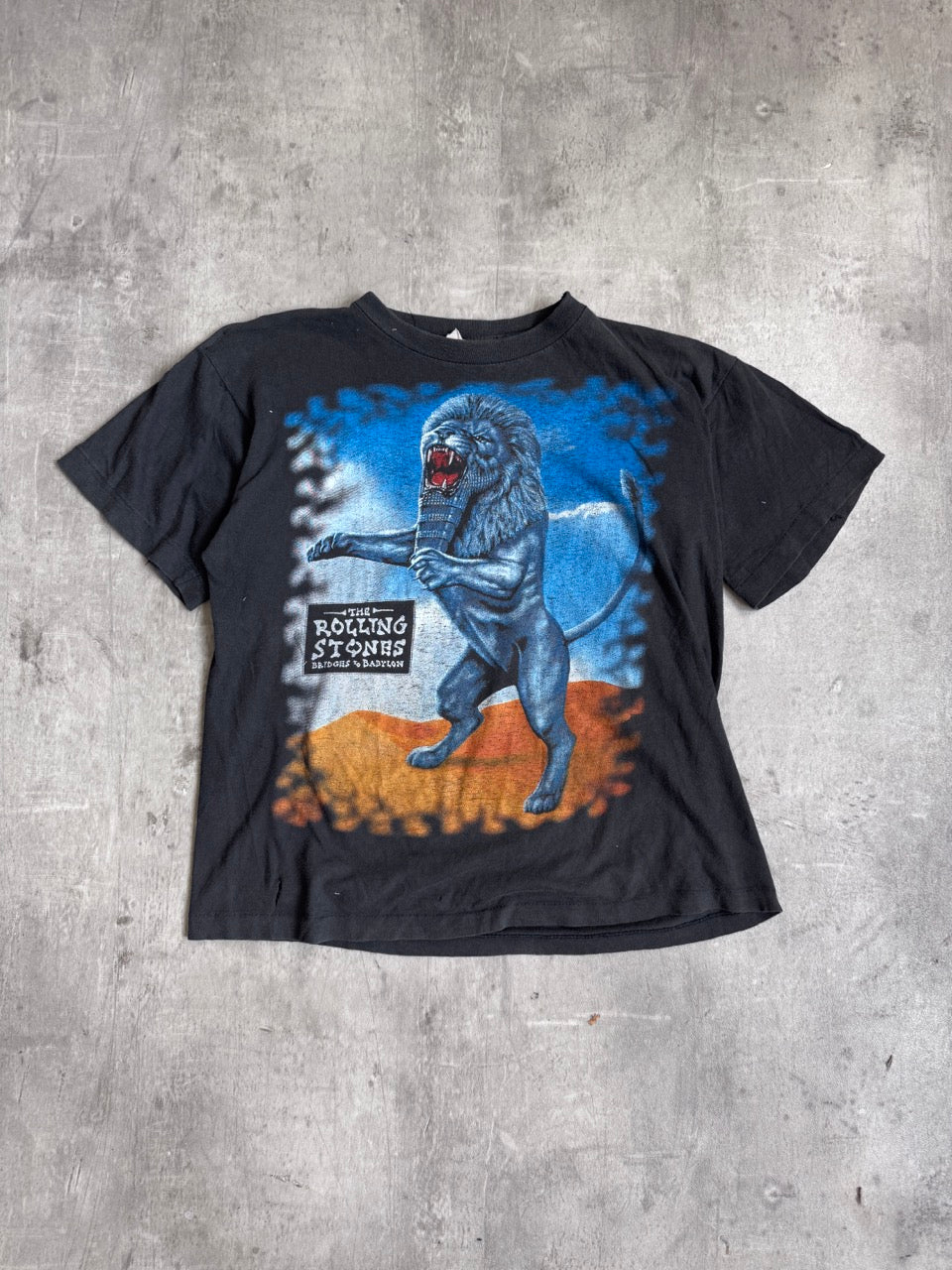 1997-98 The Rolling Stones 'Bridges to Babylon' Distressed Single Stitch Tee