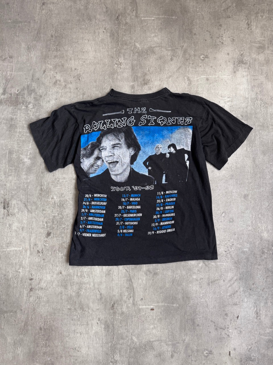 1997-98 The Rolling Stones 'Bridges to Babylon' Distressed Single Stitch Tee