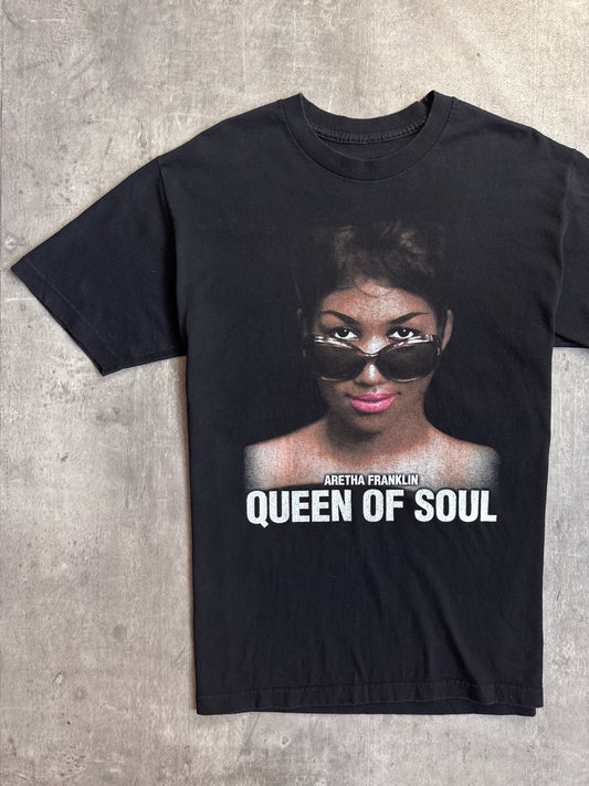 1990's Queen of Soul Aretha Franklin Respect Black Graphic Tee