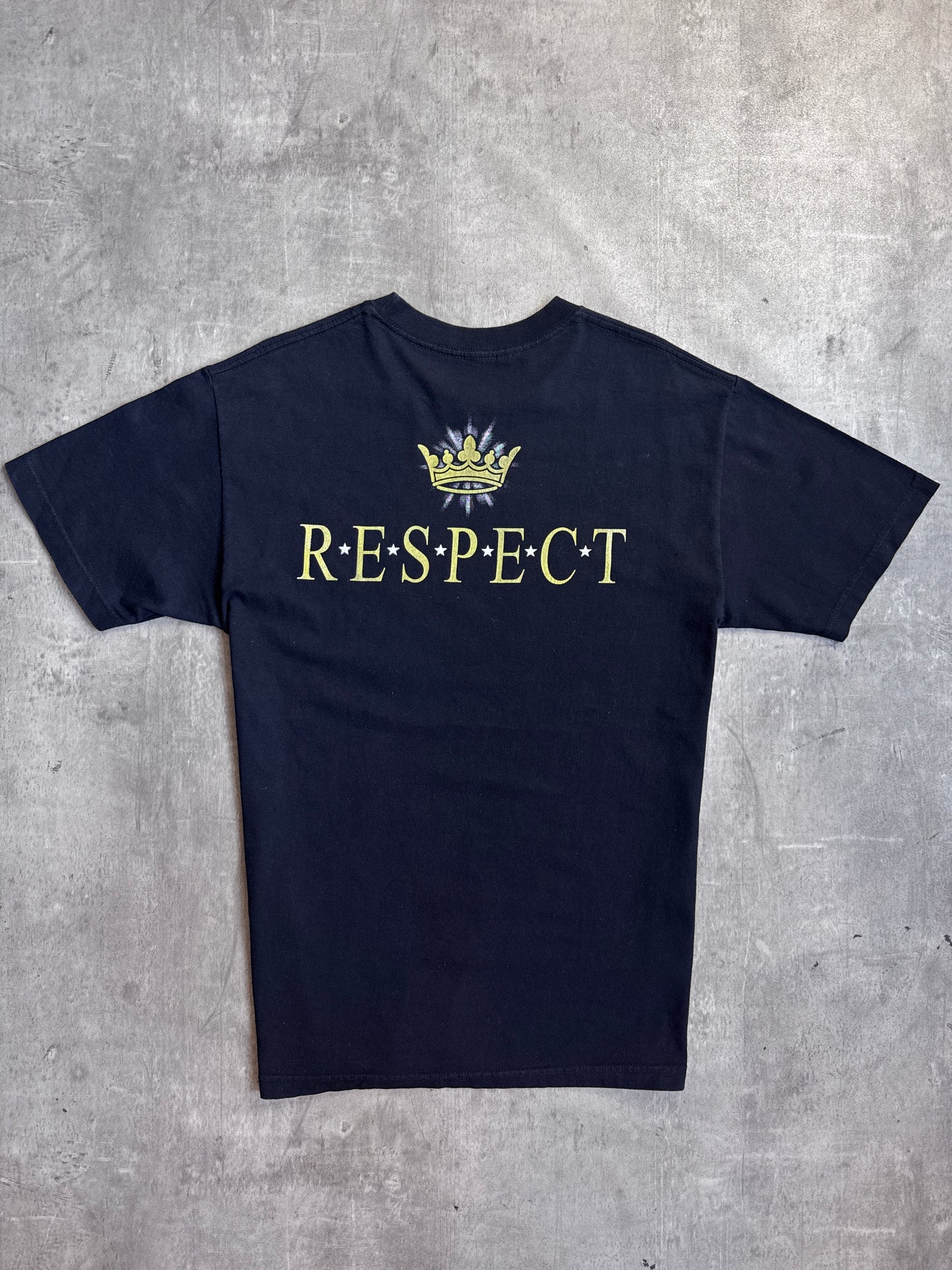 1990's Queen of Soul Aretha Franklin Respect Black Graphic Tee