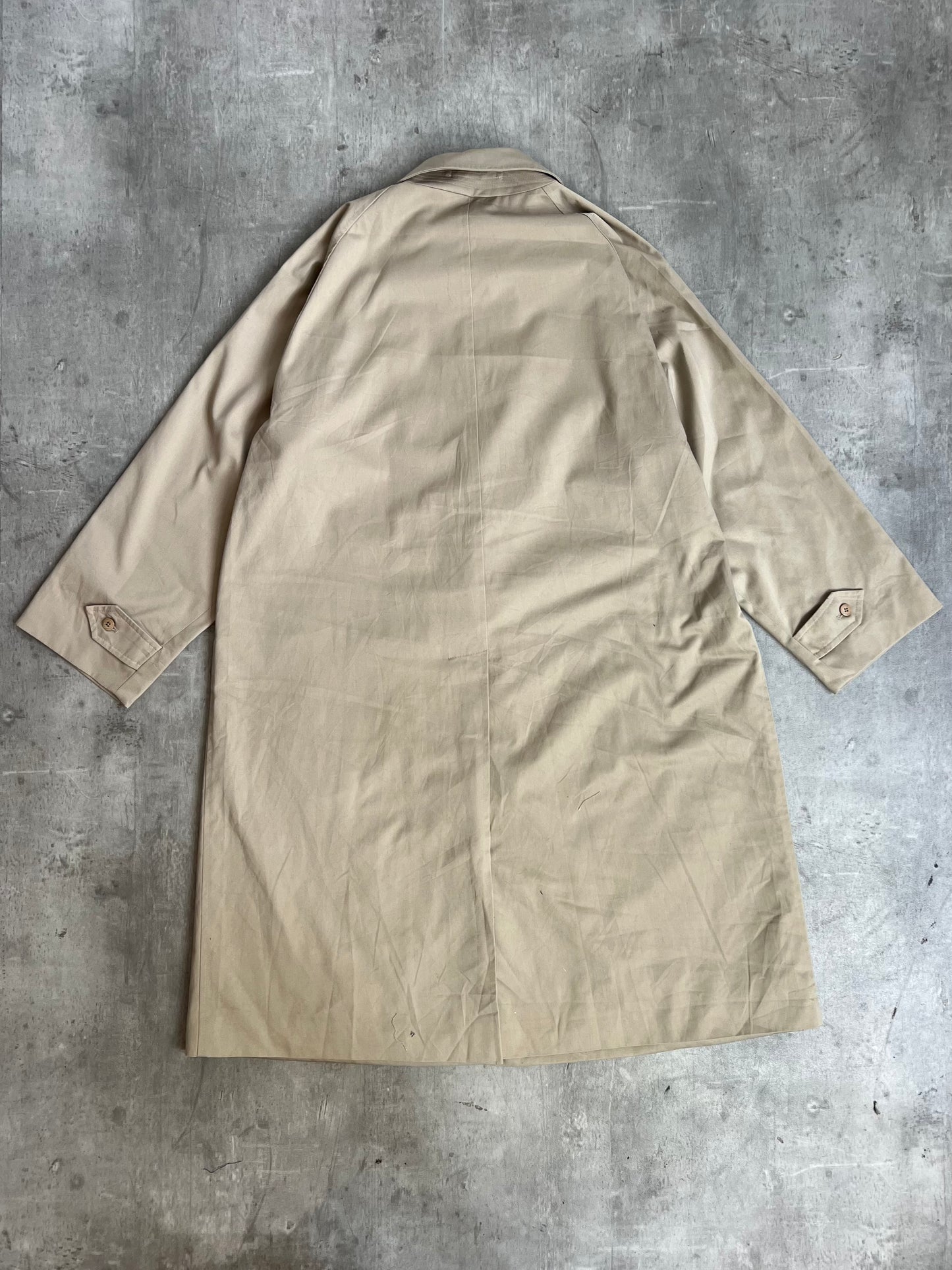 Christian Dior Plaid lined Single Breasted Cream Trench Coat