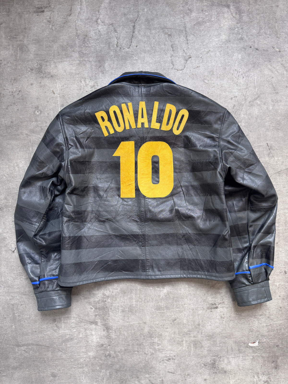 VT Rework: Inter Milan Ronaldo 10 Painted Leather Jacket