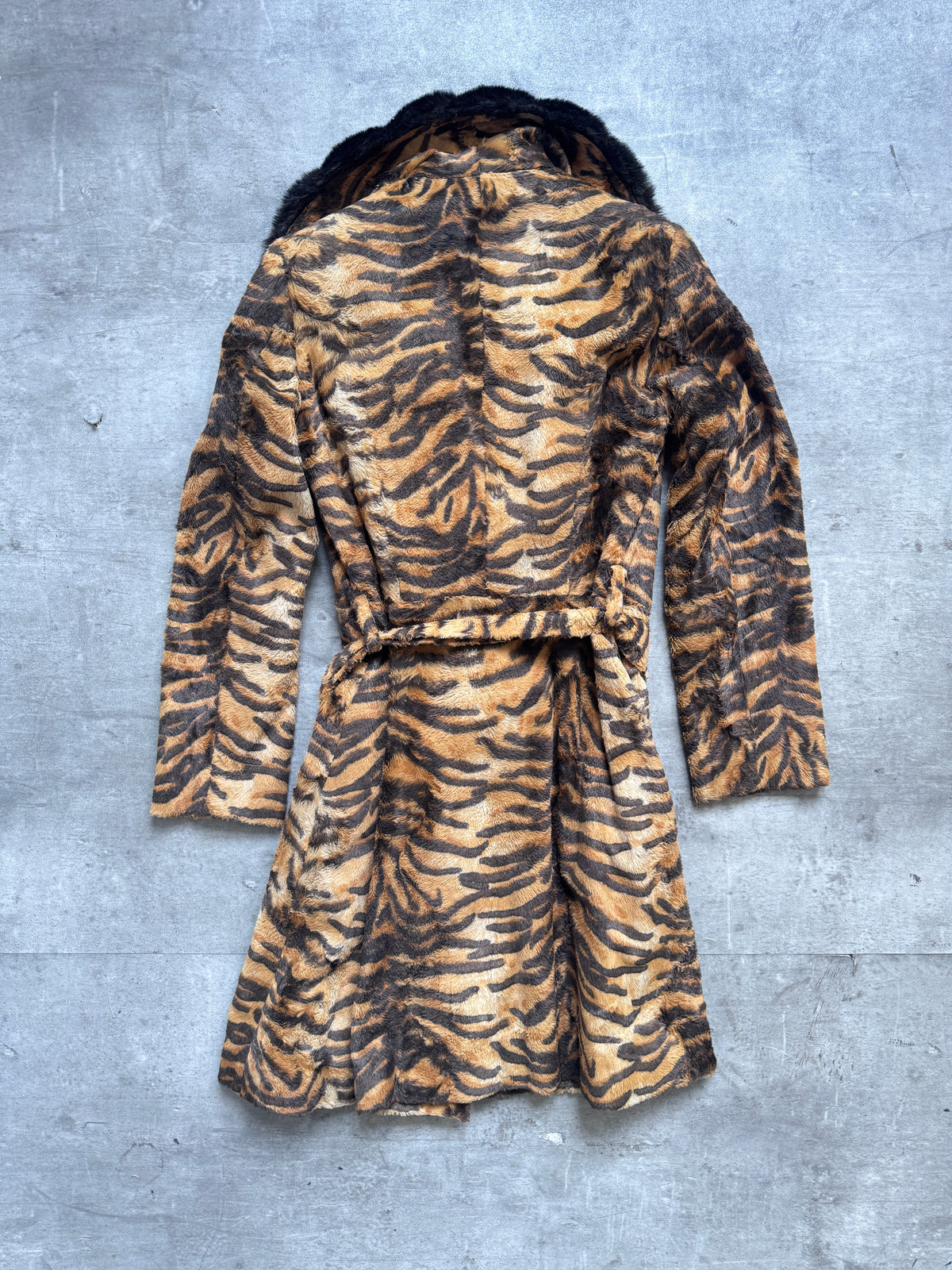 2000's Dolce & Gabanna Tiger Print Double Breasted Overcoat