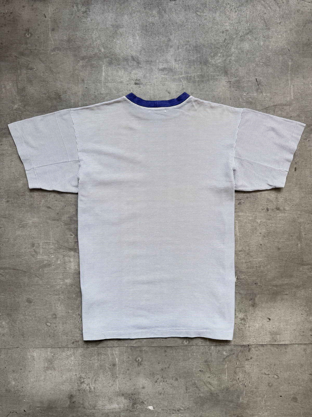 1980's Stone Island Marina Vertical Stripe Pocket Tee