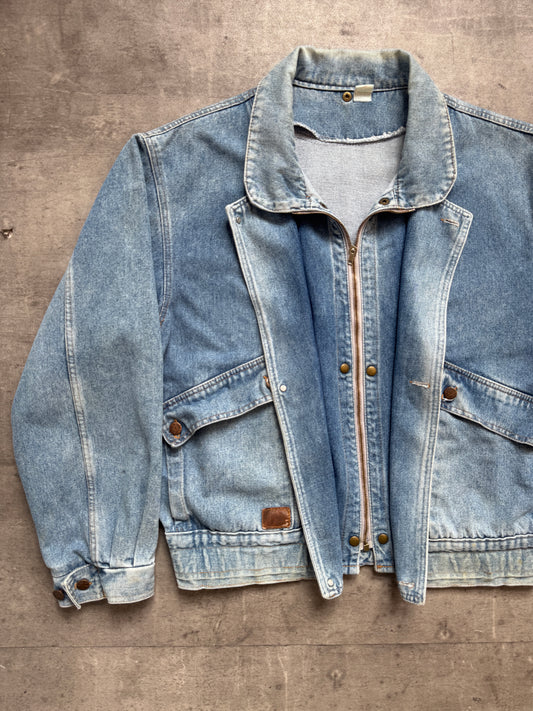 1980's Fox Jeans Italian Layered Denim Blouson