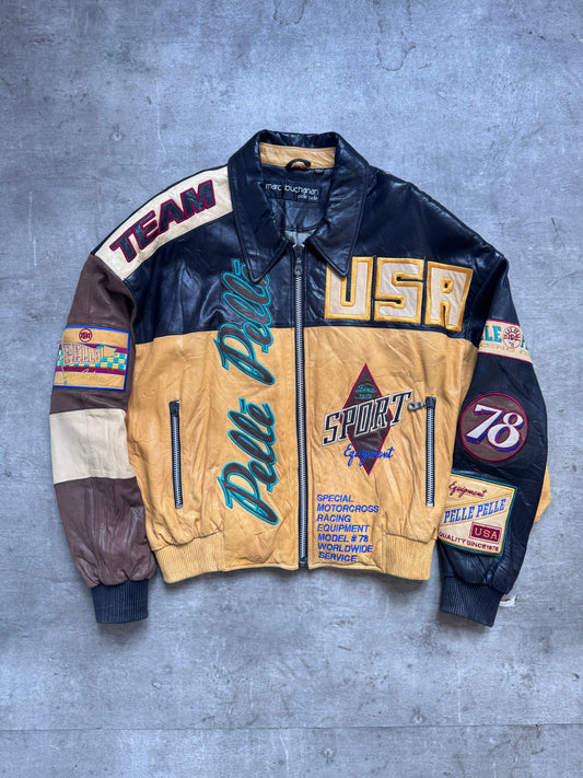 Pelle Pelle Marc Buchanan Colour Block Embroidered Varsity Jacket