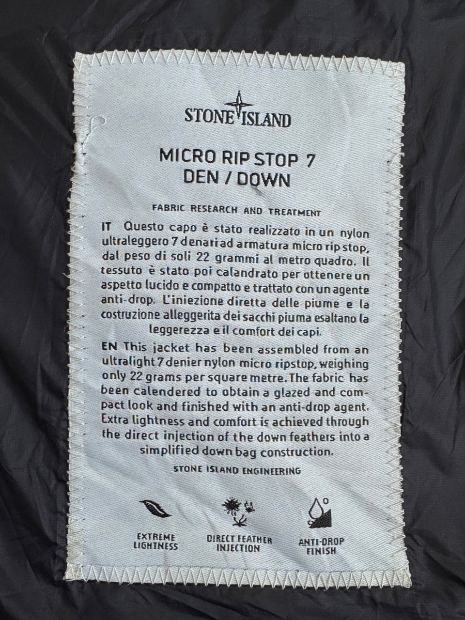 S/S 2013 Stone Island Micro Rip Stop 7 Down Jacket