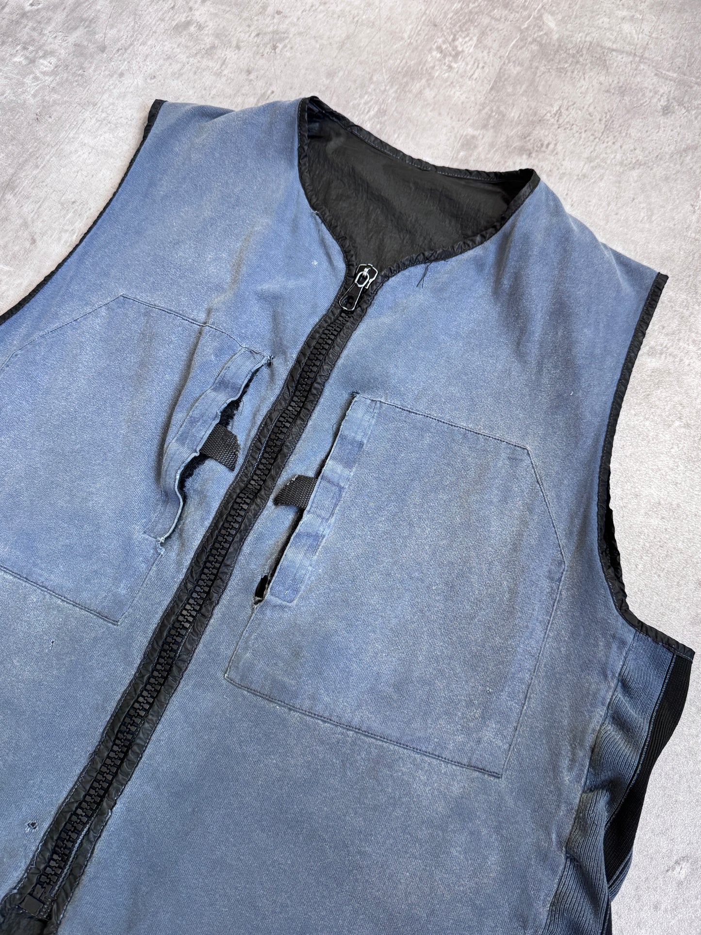 S/S1996 Stone Island Reversible Black Technical Vest