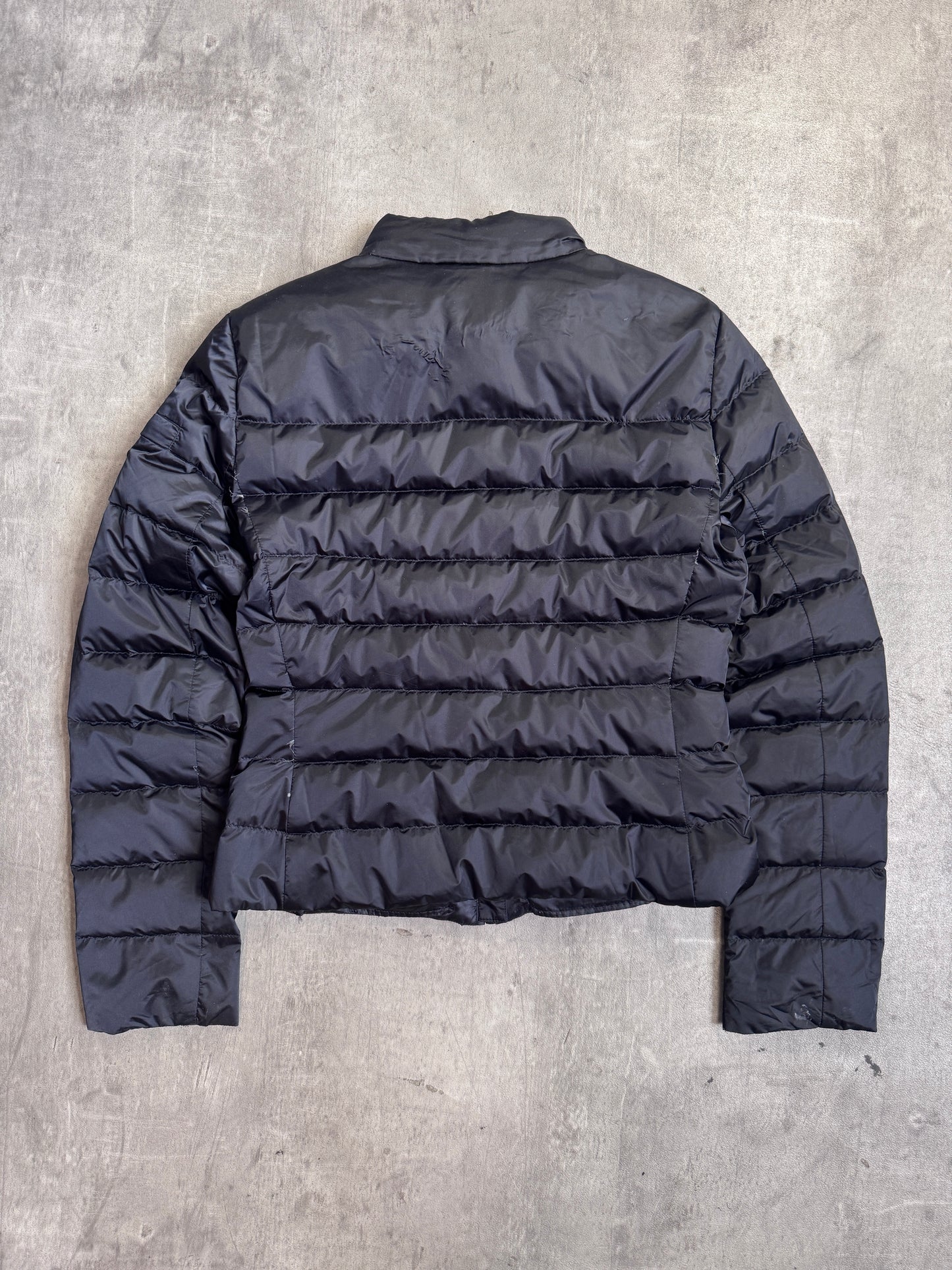 Prada Black Lightweight Nylon Down Puffer Jacket Art 290292