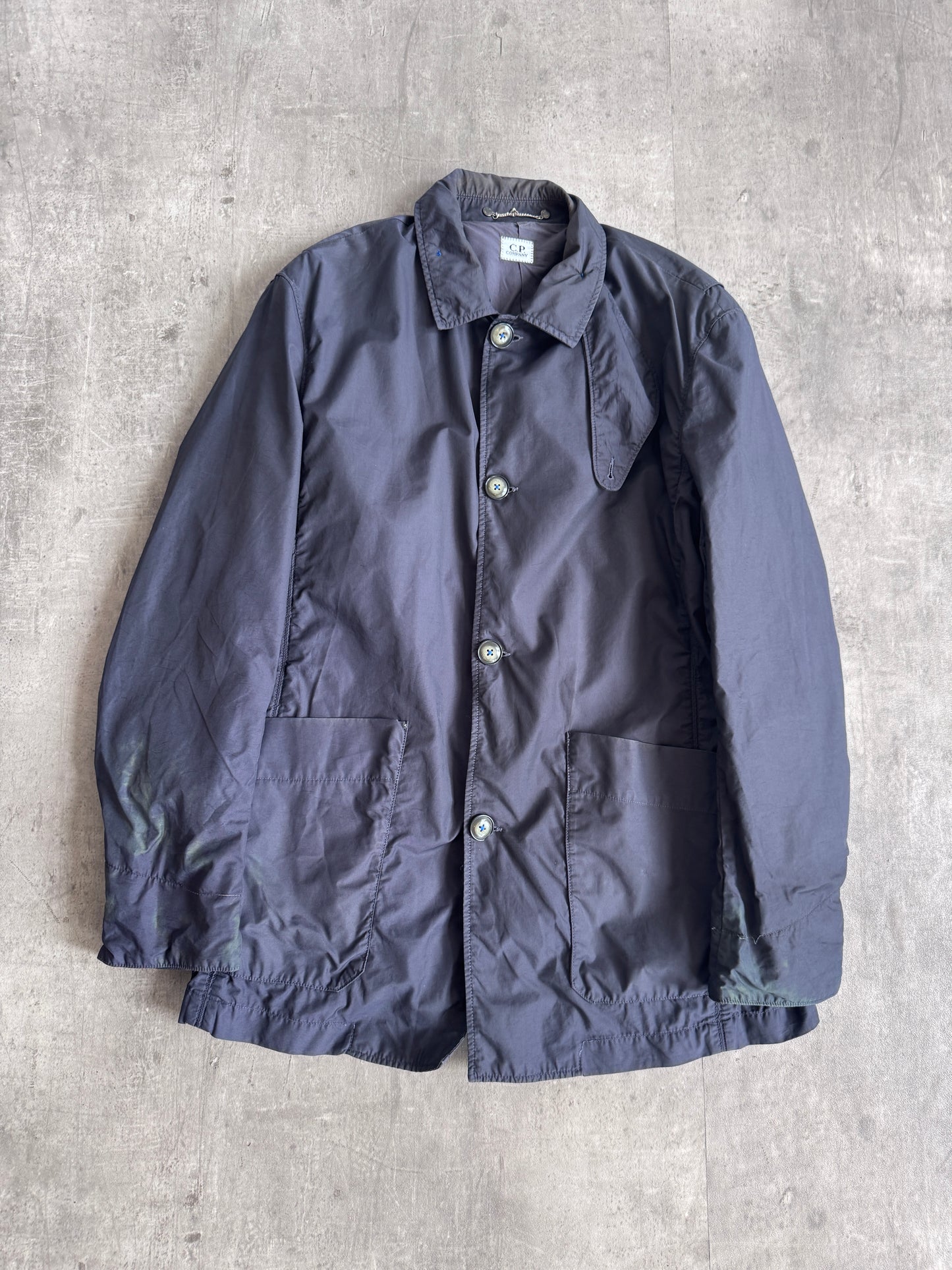 90s C.P. Company Navy Single Breasted Trench