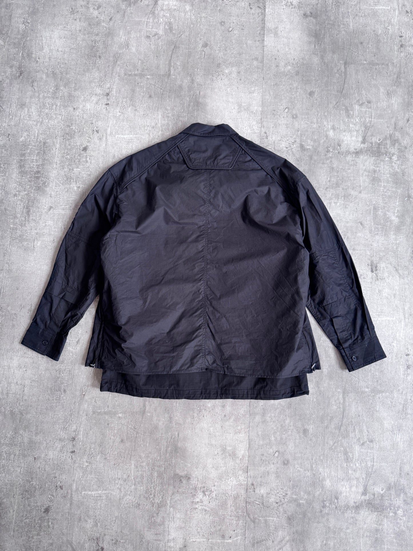 JUUN. J Layered Black Harrington Jacket