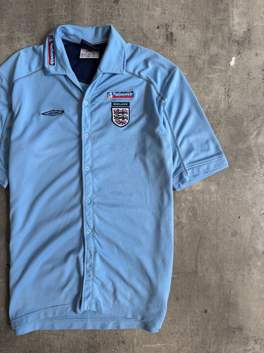 1999-2003 England x Umbro Light Blue Football Polo