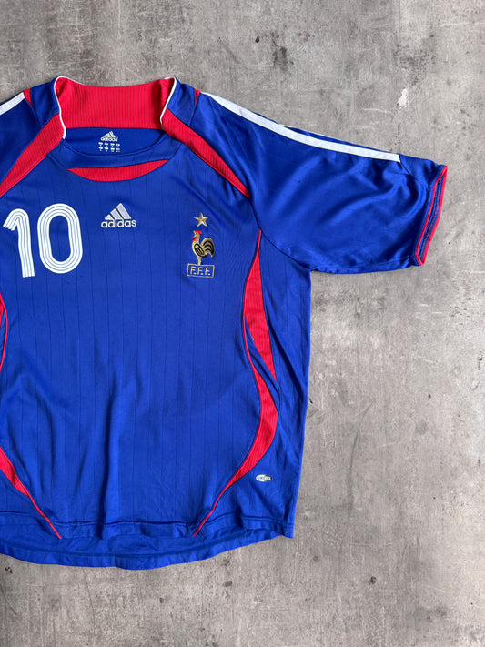 2006 France x Adidas "Zidane 10" Home Football Shirt