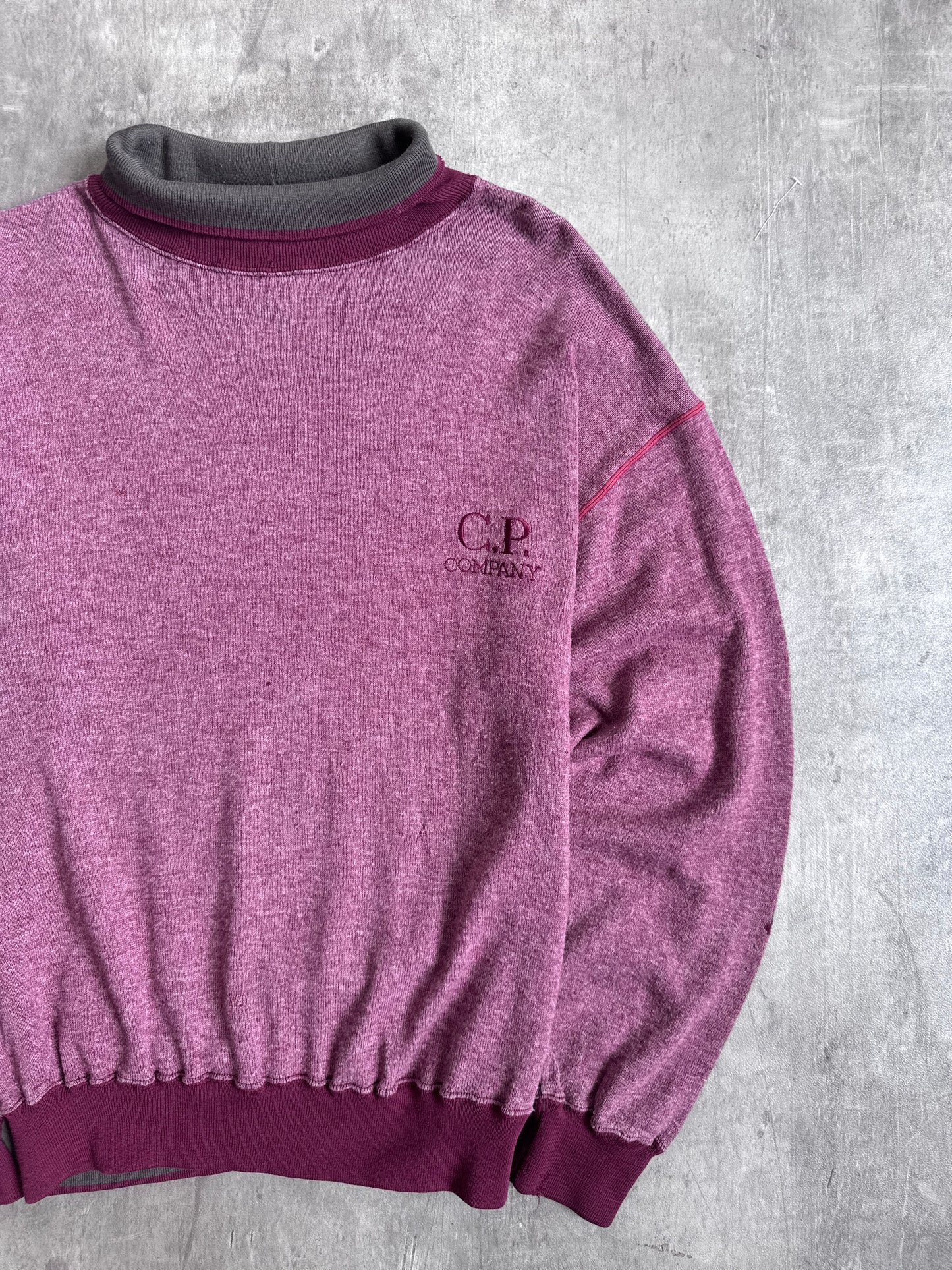 80s C.P. Company Japanese Made Burgundy Turtle Neck
