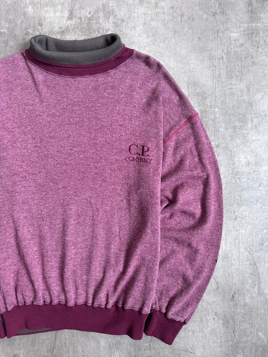 80s C.P. Company Japanese Made Burgundy Turtle Neck
