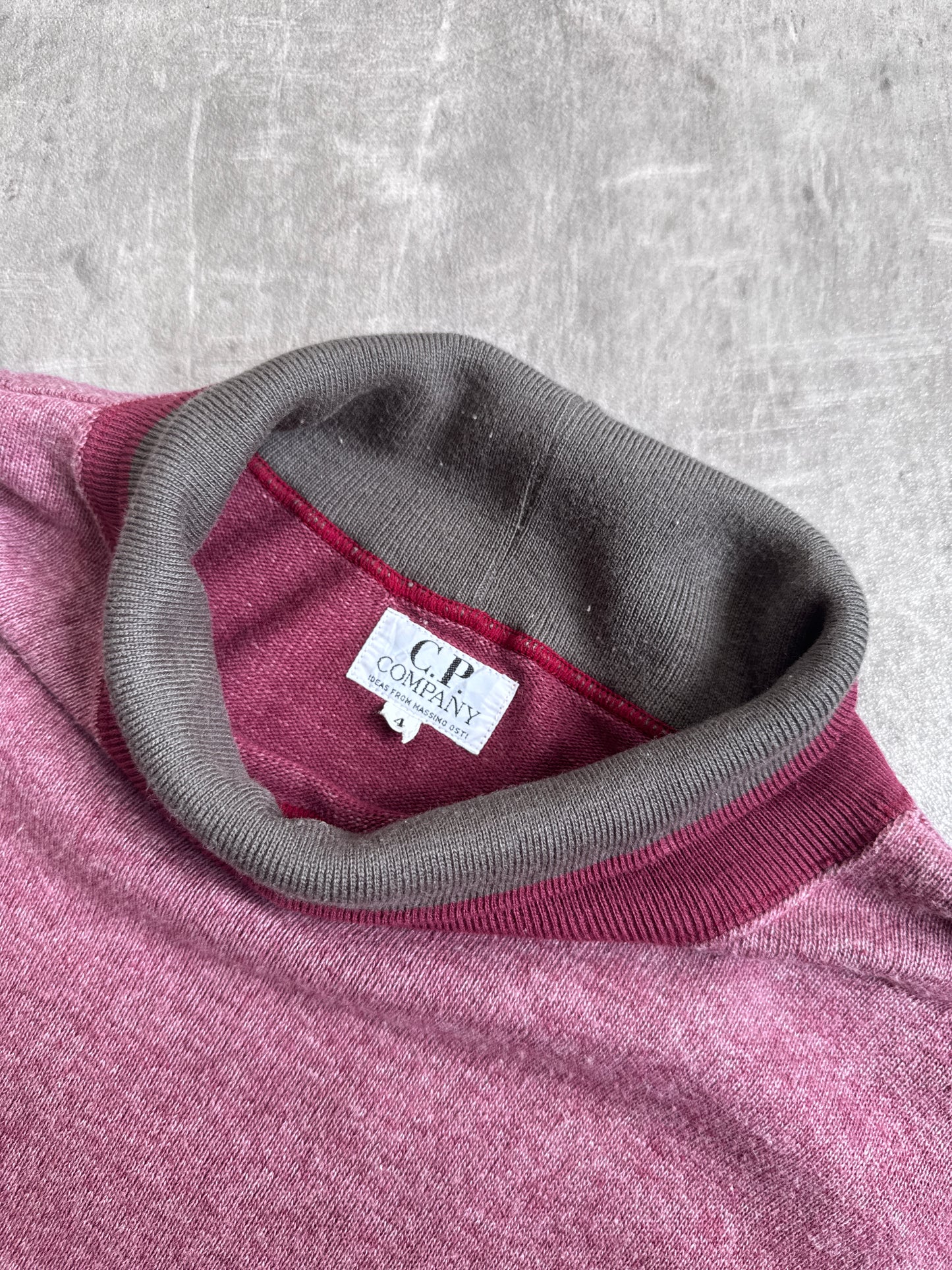 80s C.P. Company Japanese Made Burgundy Turtle Neck
