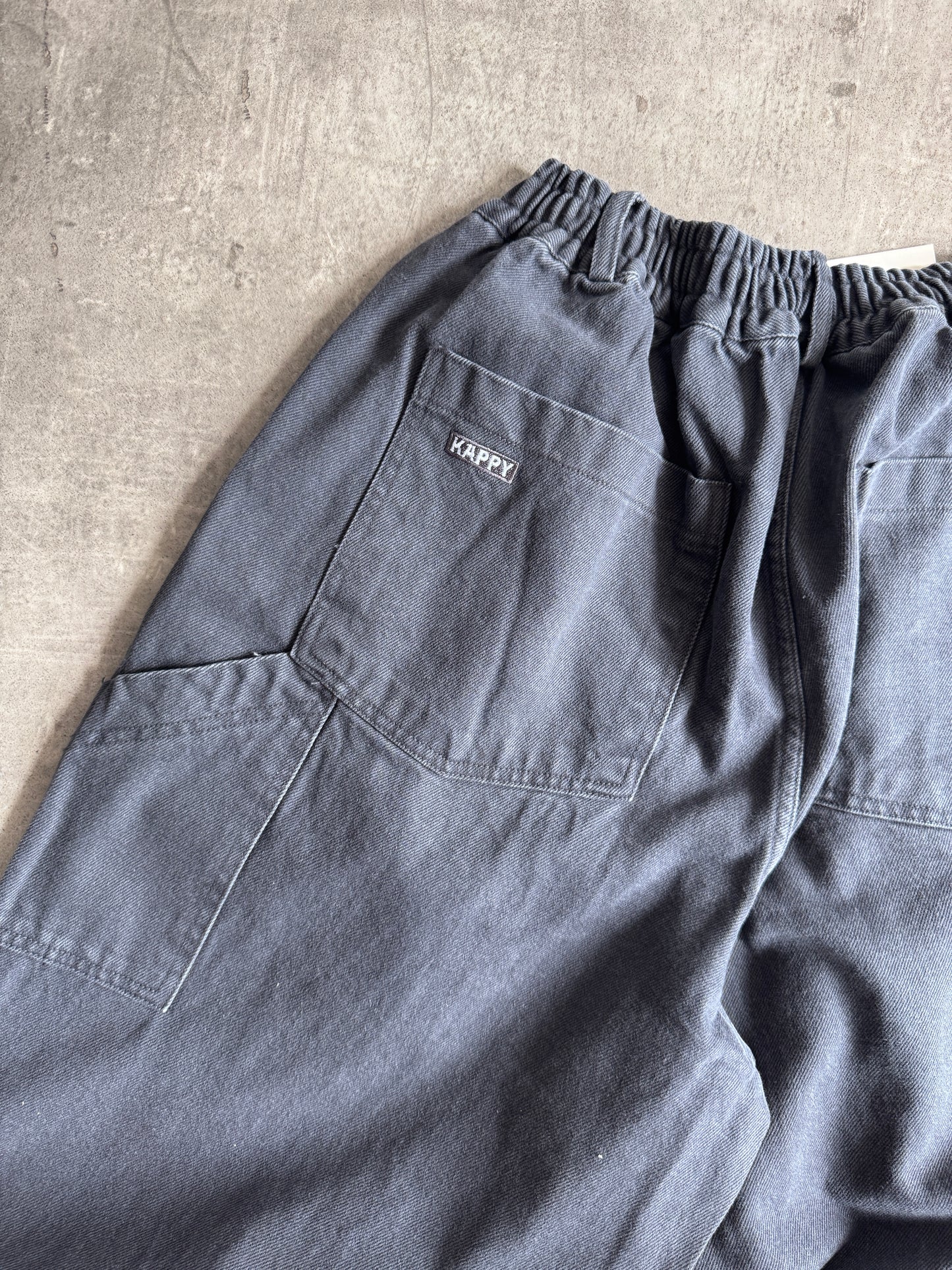 Kappy Korea Two Tuck Pleated Kation Pants - Dark Grey