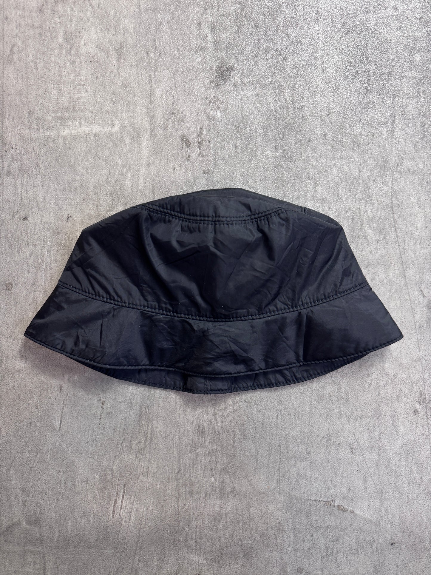 Prada Black Poly Tech Bucket Hat