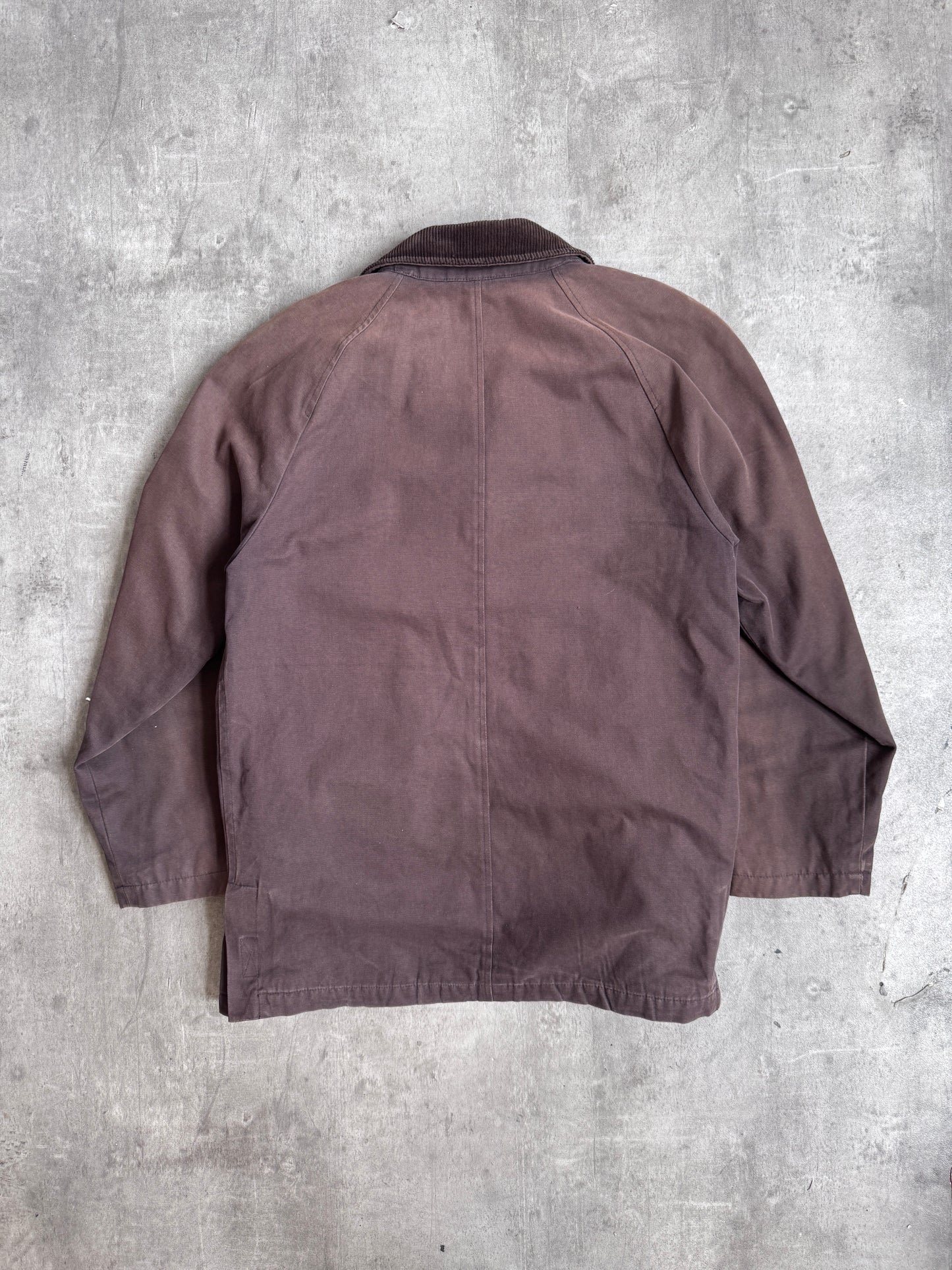 1990s Burberry Brown Cord Collar Hunting Jacket