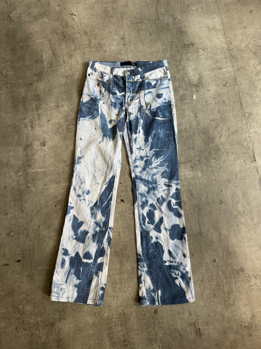 Just Cavalli Patchwork Denim Two Piece Trousers Suit
