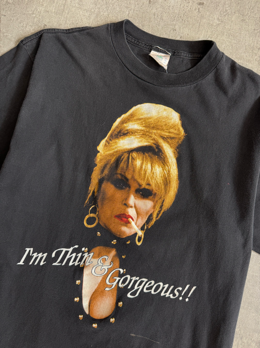 1995 Single Stitch Absolutely Fabulous "I'm Thin & Gorgeous" Patsy Graphic Tee