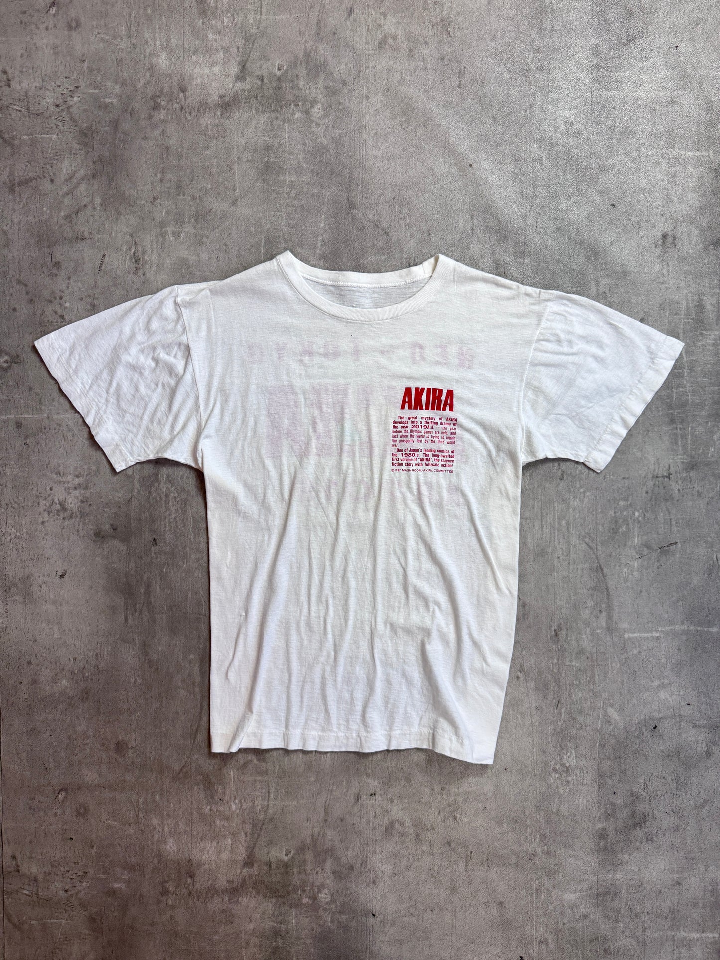 Akira Neo Tokyo Preview White Graphic Print Tee