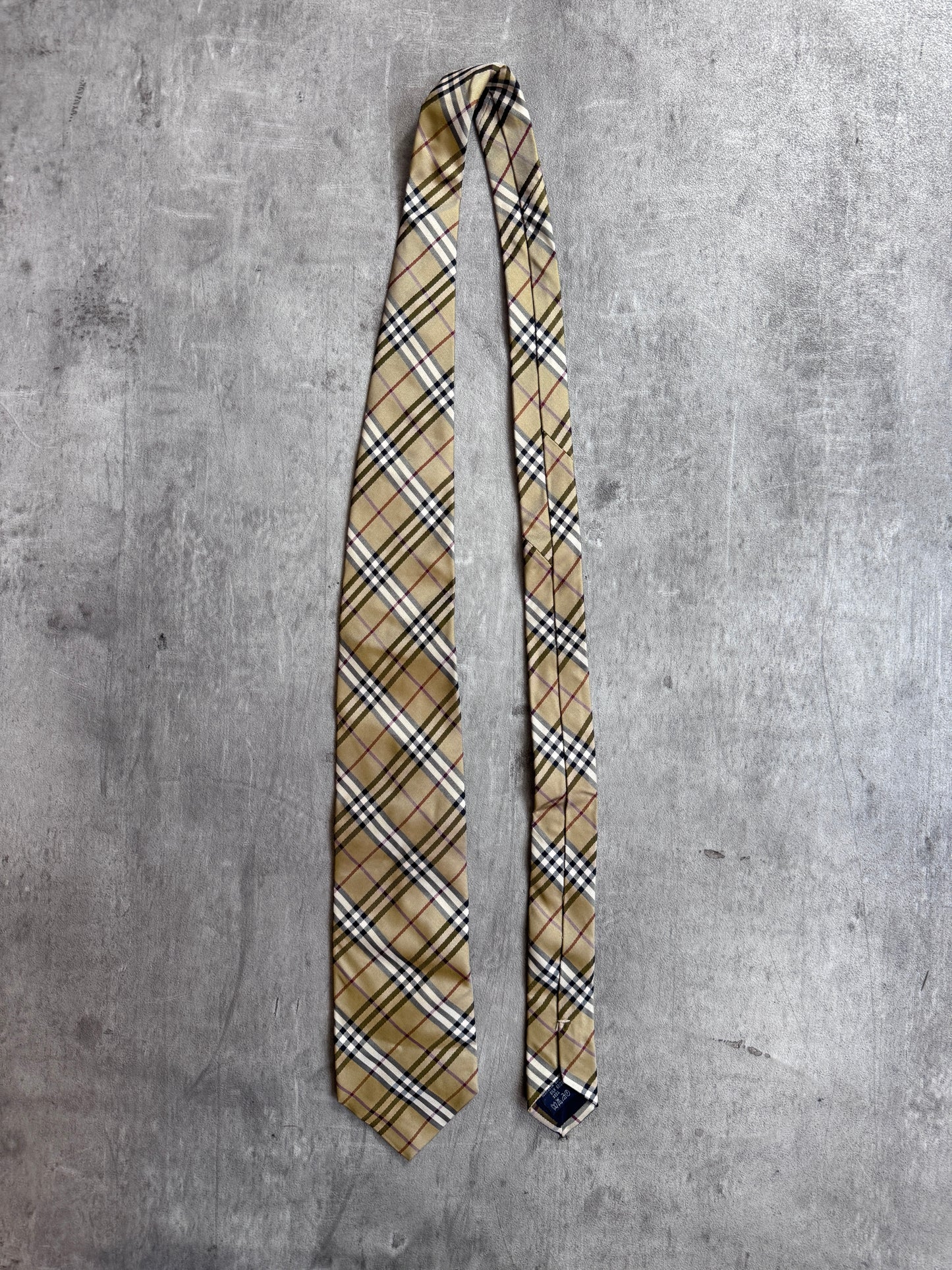 Burberry Beige Nova Check Silk Tie