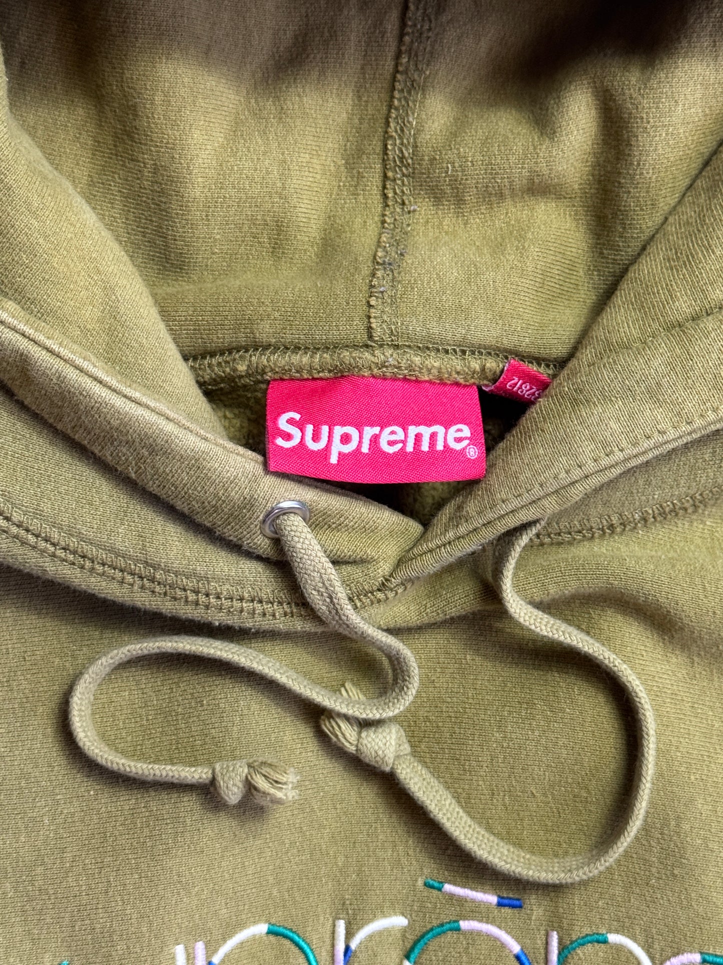 Supreme Moss Multi Classic Logo Cotton Hoodie