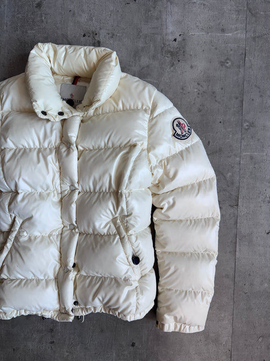 Moncler Ivory Pearlescent Down Puffer Jacket