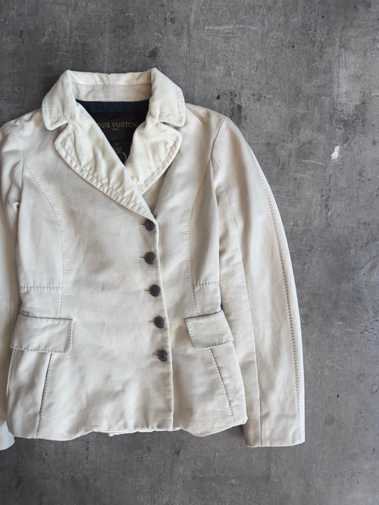 Louis Vuitton Crushed Velvet Trim Single Breasted Blazer