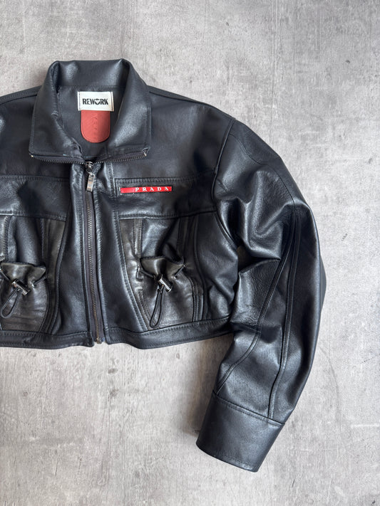VT Rework: Prada Leather Shoe Bolero Jacket