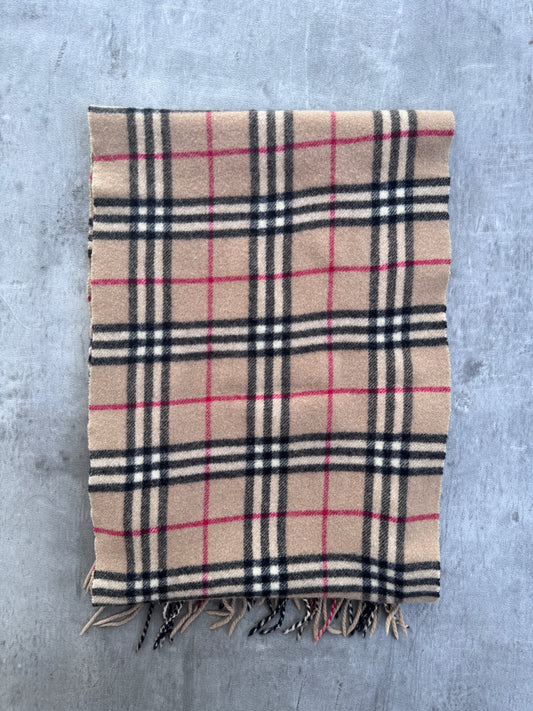 Burberry Lambswool Beige Nova Check Scarf