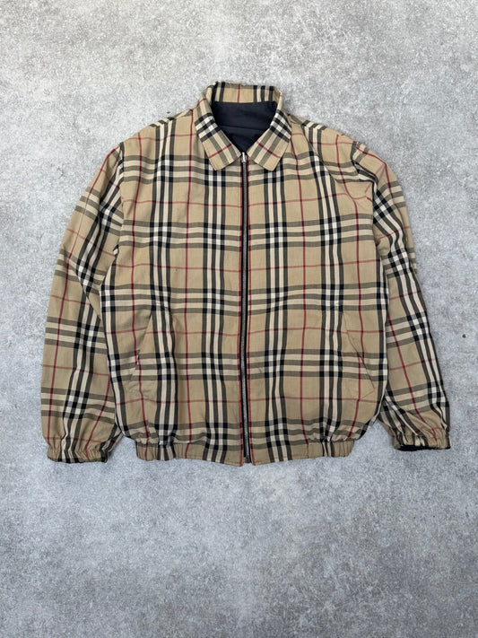 Burberry Distressed Nova Check Reversible Harrington Jacket