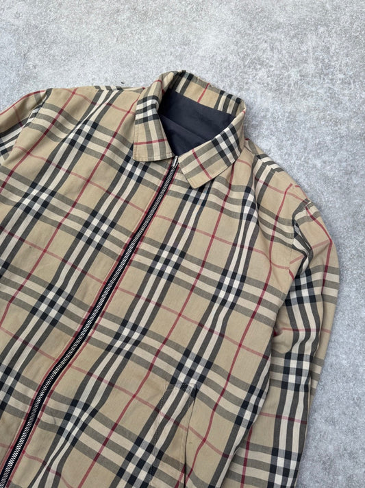 Burberry Distressed Nova Check Reversible Harrington Jacket