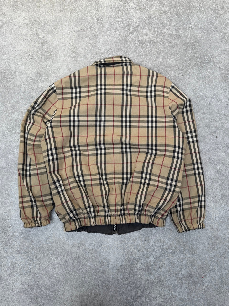 Burberry Distressed Nova Check Reversible Harrington Jacket