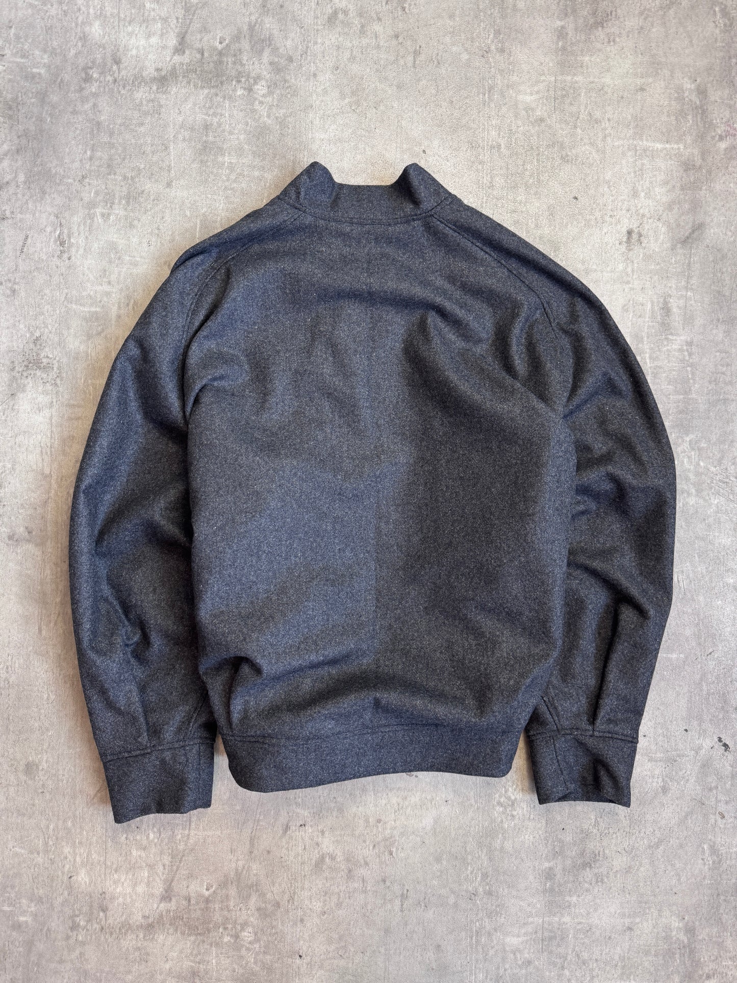 VT Rework: Grey Wool Structured Bomber Blouson