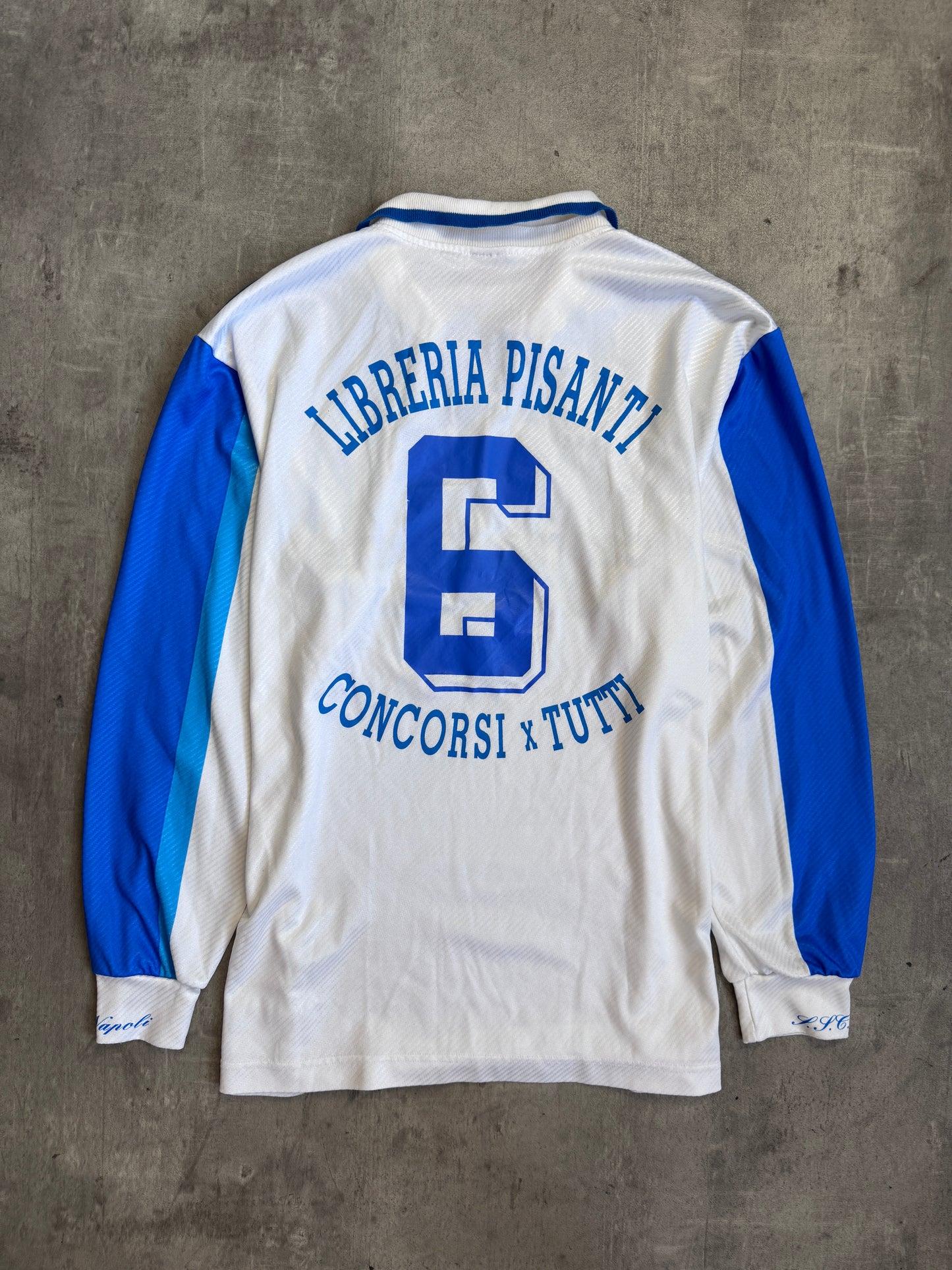 Napoli Lotto 96-97' Away Centrale Latte Di Napoli L/S Shirt