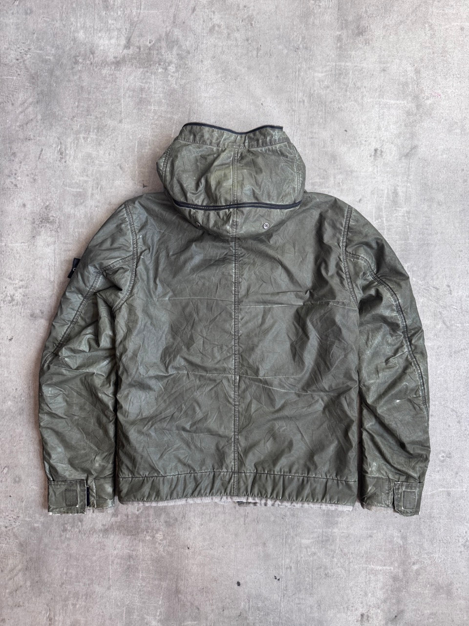 Stone Island A/W 2010 Olive Liquid Reflective Jacket (Sold As Seen)