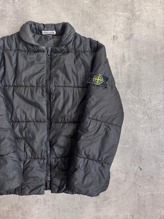 A/W 1995 Stone Island Dark Grey Crinkle Padded Jacket
