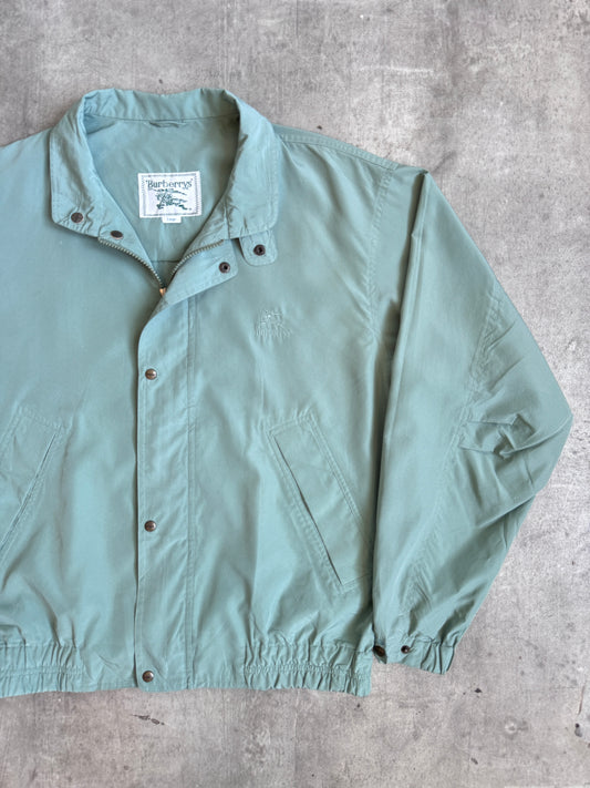 1990's Burberry Sage Green Summer Work Blouson