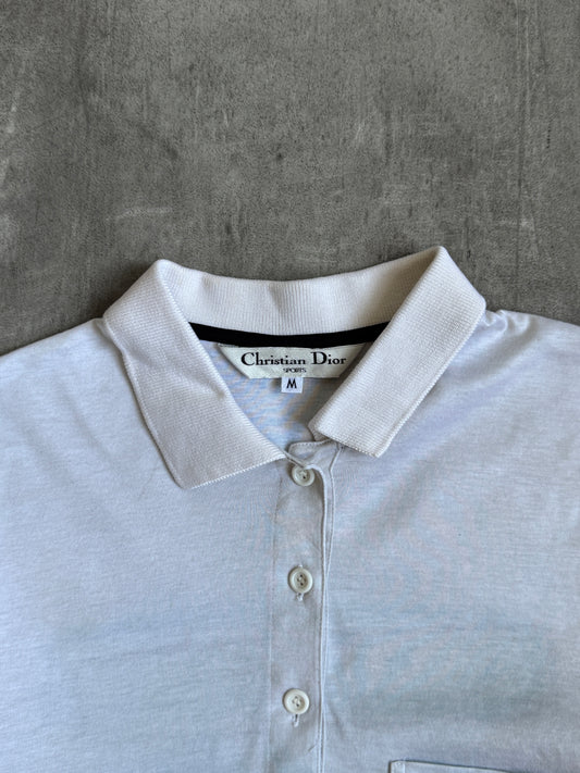 1990's Christian Dior Sports Stripe Detail Graphic Polo