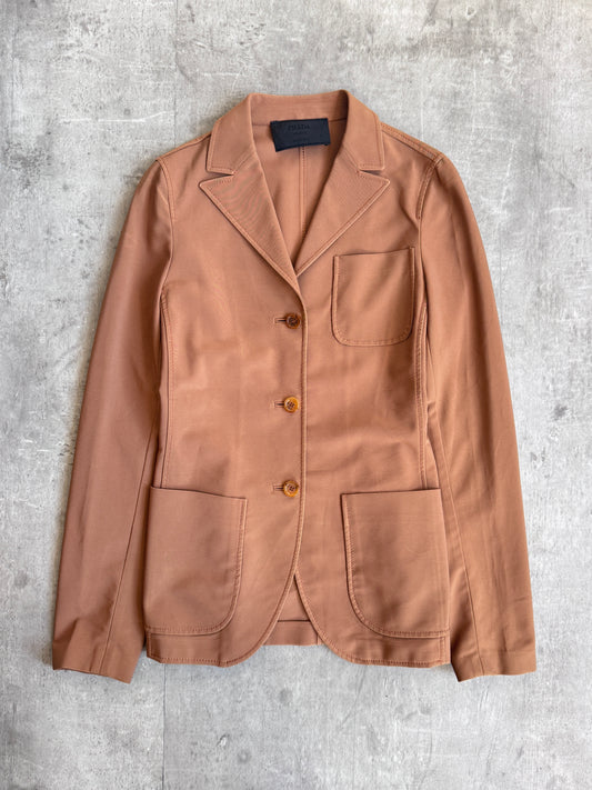 1990s Prada Camel Multi Pocket Blazer