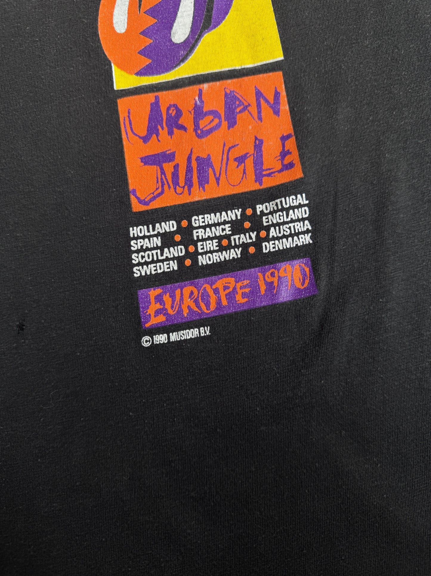 1990 Rolling Stone European Tour Single Stitch Graphic