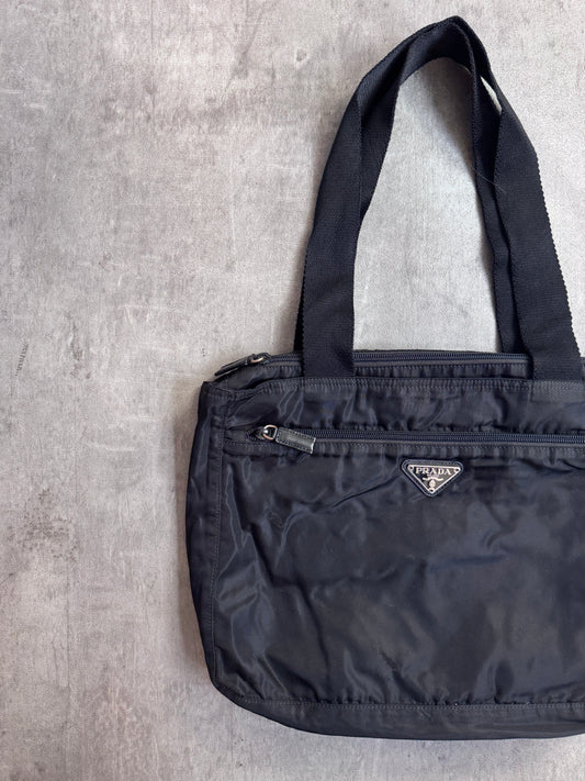 Prada Black Nylon Tote Bag