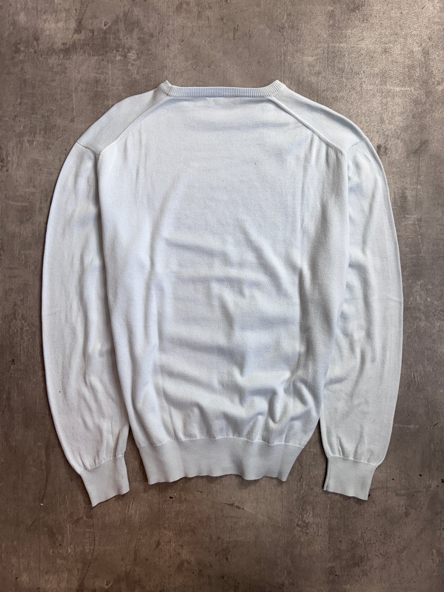 Loro Piana Powder Blue Cotton Knit Crewneck