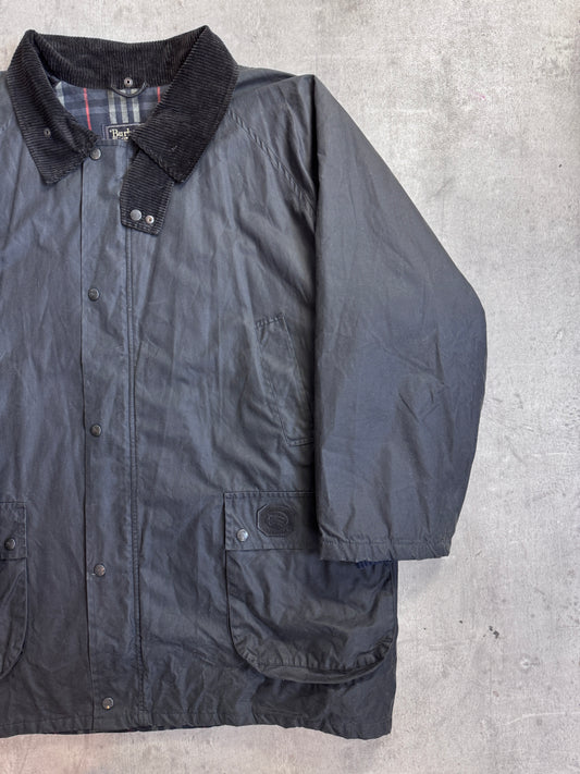 Burberry Waxed Black Overcoat