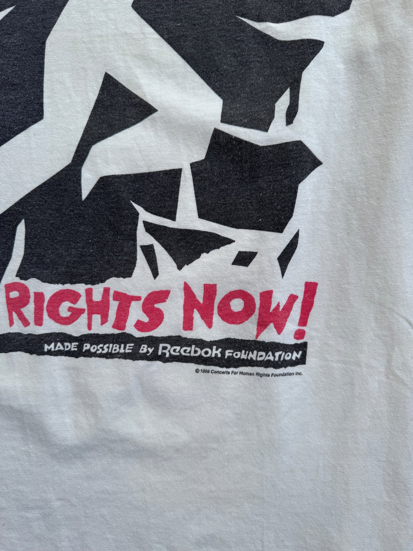 1988 Human Rights Now! World Tour Single Stitch Tee