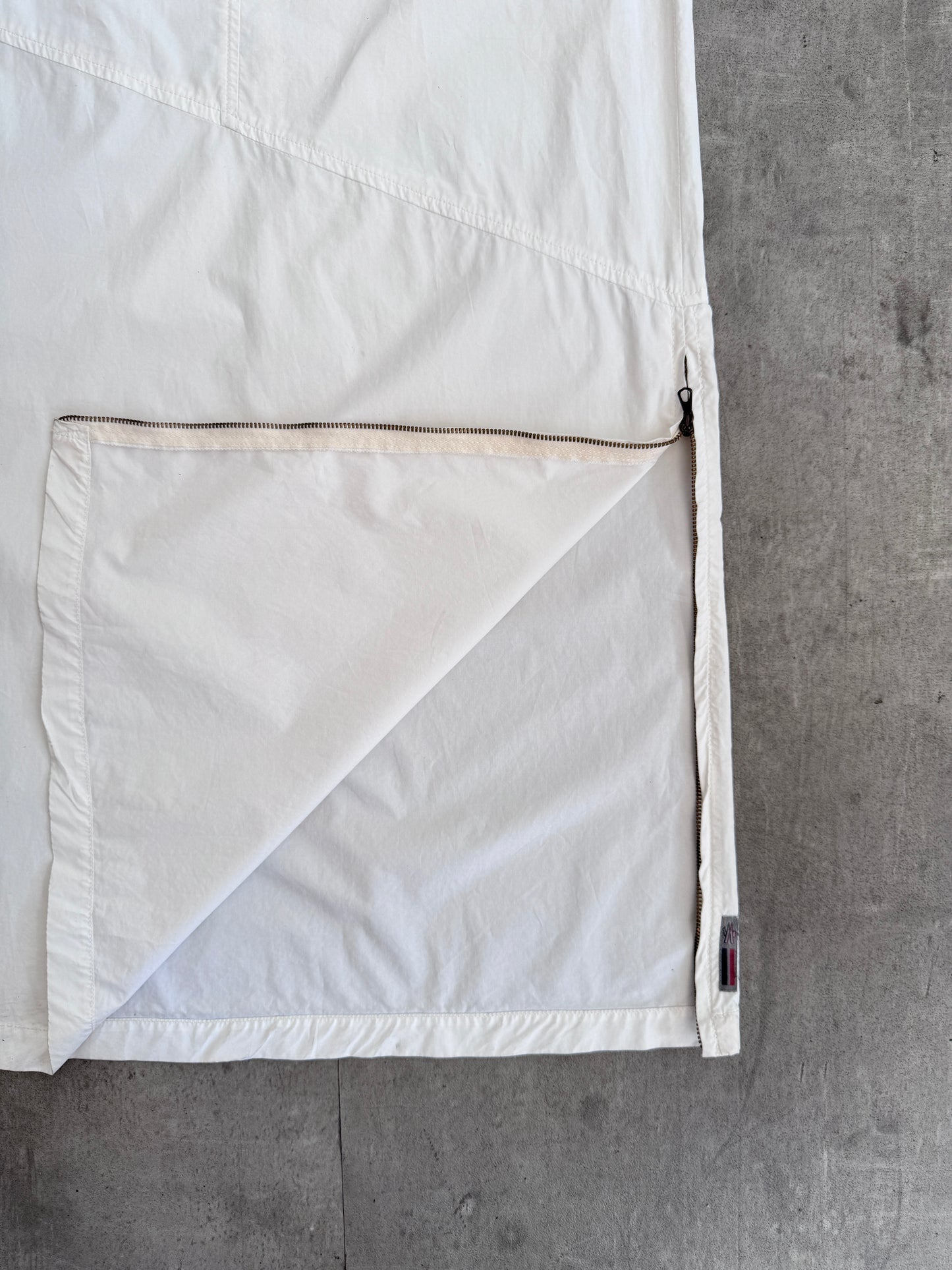 Moncler Multi Adjustable White Nylon Two Piece Skirt Set